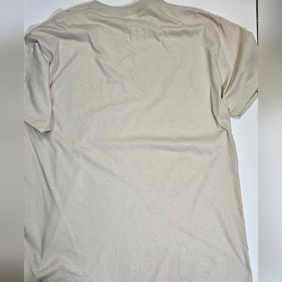 NIRVANA Men's T-Shirt Beige Tee Large Nirvana Graphic Black Yellow Cotton Band - Picture 6 of 7